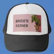 Red And Pink Wedding Brides Father In Black Mesh Hats