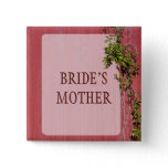 Red And Pink Wedding Ivy Badge Name Tag
