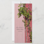 Red And Pink Wedding Ivy Bookmark