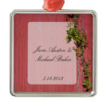 Red And Pink Wedding Ivy Commemorative Ornaments