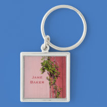 Red And Pink Wedding Ivy Luggage Baggage Zip Pull Keychain
