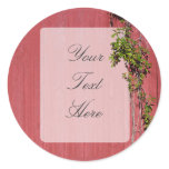 Red And Pink Wedding Ivy Name Gift Tag Bookplate
