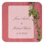 Red And Pink Wedding Ivy Name Gift Tag Bookplate