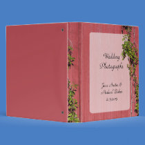 Red And Pink Wedding Ivy Recipe Photo Wedding Binders