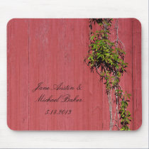 Red And Pink Wedding With Climbing Ivy Mouse Mat Mouse Pads