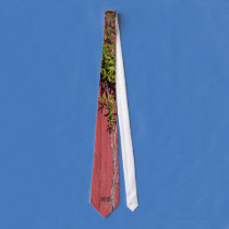 Red And Pink Wedding With Climbing Ivy Necktie