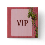 Red And Pink Wedding With Ivy Badge Name Tag