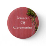 Red And Pink Wedding With Ivy Badge Name Tag