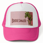 Red And Pink Wedding With Ivy Bridesmaid Cap