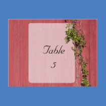 Red And Pink Wedding With Ivy Table Place Postcard
