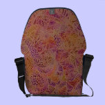 Red and Purple Festive Doodle messenger bags