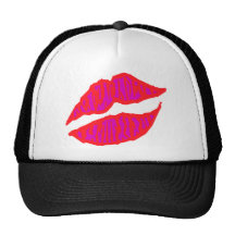 Red and Purple lips design Trucker Hat