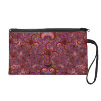Red and Purple Rose Fractal Pattern Wristlets
