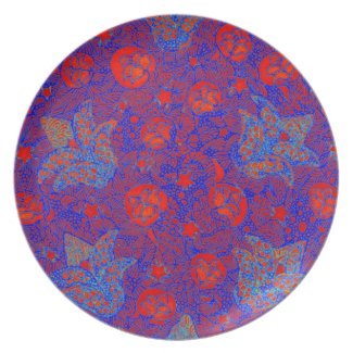 Red and Purple Vintage Design for your plate