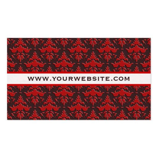 Red and Rich Brown Musician's Name Cards Business Card (back side)