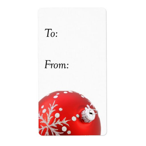 red and silver christmas ornament gift tag label zazzle red and silver christmas ornament gift tag label zazzle