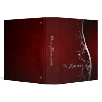 Red and Sliver Elegant Memories binders by ZazzleBinders Red and Sliver Elegant Memories binders
