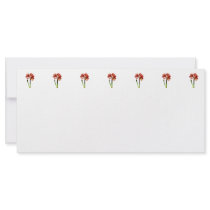Red and White Amaryllis With Bud Personalized Rack Card
