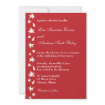 Red and White Autumn Leaf Wedding Invitation