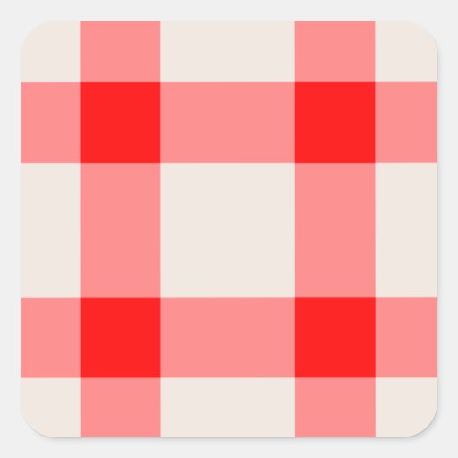 Red and White Background Square Sticker Zazzle