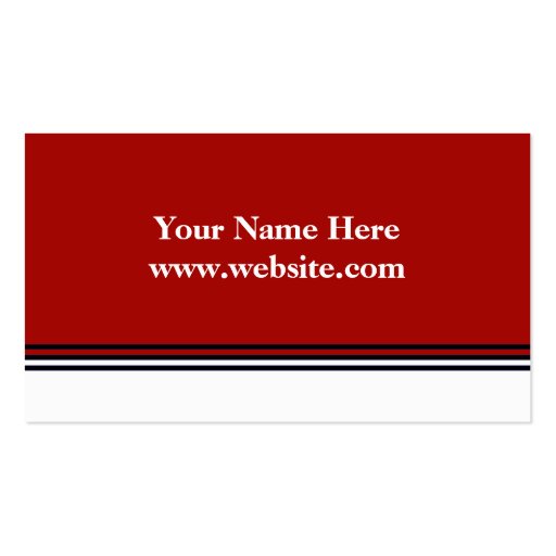 red and white business cards (back side)