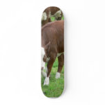 Red And White Calf Skate Board Decks