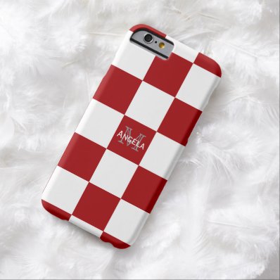 Red And White Check Case
