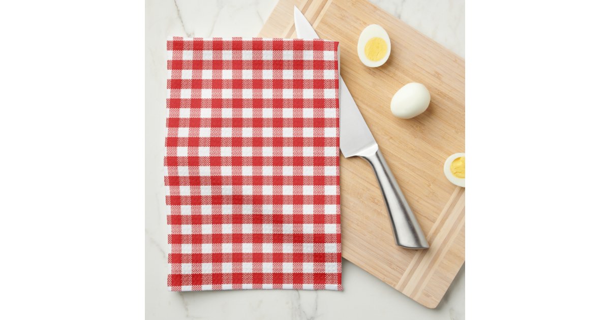 Red and White Checkered Towels Zazzle