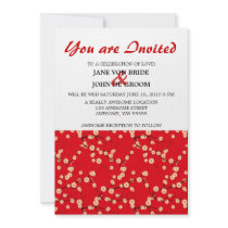 Red and White Cherry Blossoms convites