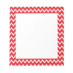 Red and White Chevron Pattern Memo Note Pads