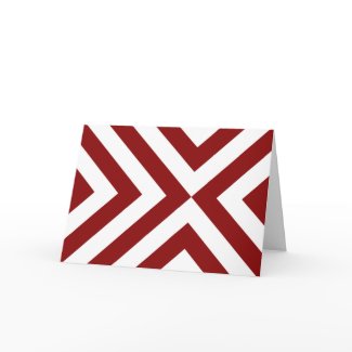 Red and White Chevrons card