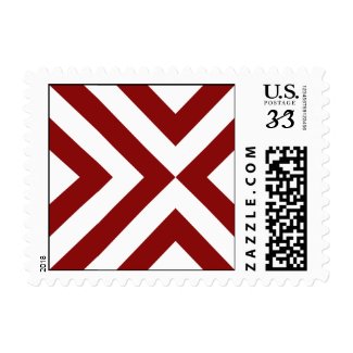 Red and White Chevrons stamp