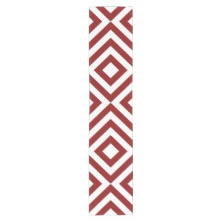 Red and White Chevrons Table Runner Short Table Runner