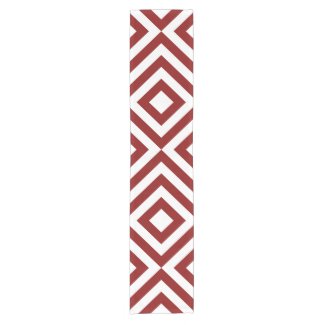 Red and White Chevrons Table Runner
