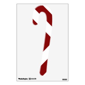 Red and White Chevrons Wall Sticker