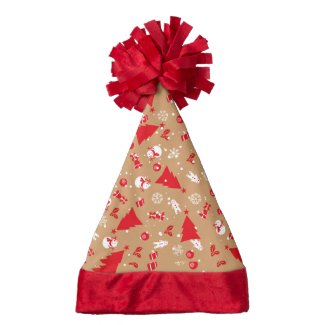 Red and white Christmas ornaments pattern
