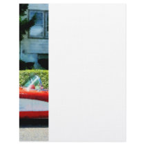 Red and White Corvette Convertible Personalized Letterhead