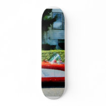 Red and White Corvette Convertible Custom Skateboard