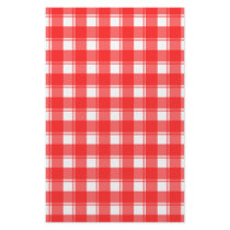 Red and White Country Striped Plaid Stationery Design