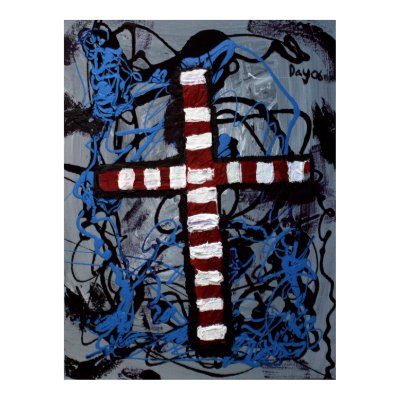 Red and White Cross Poster by daysrays