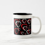 Red and White Cutout Heart Mug