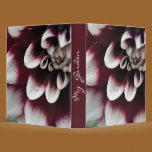 Red and White Dahlia Binder