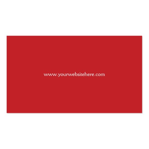 Red and White Damask Business Card (back side)