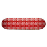 Red and White Delight Skateboard Oldschool