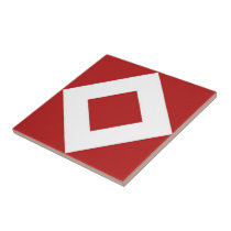 Red and White Diamond Pattern tiles