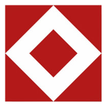 Red and White Diamond Pattern posters