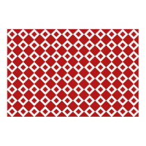 Red and White Diamond Pattern posters