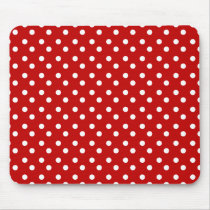 Red and White Dots Mousepad