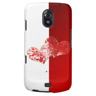 Red and white flag of love galaxy nexus cover