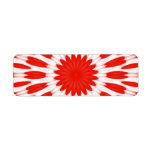 Red and White Floral Pattern labels